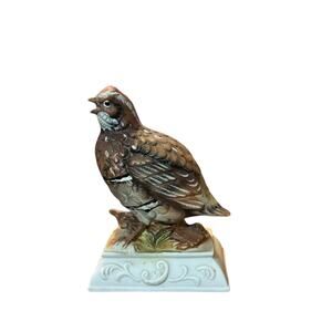 Vintage Ardco Bobtail White Quail Ceramic Figurine 5.5” Made In Japan